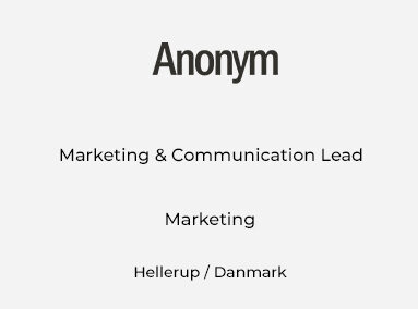 Marketing & Communication Lead
