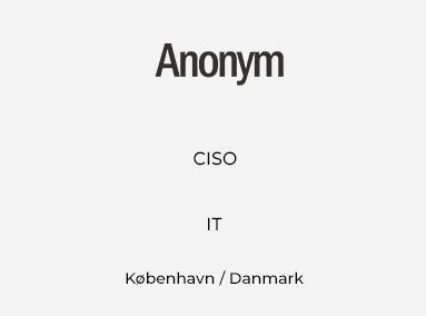 CISO/Chef for cyber- & informationssikkerhed