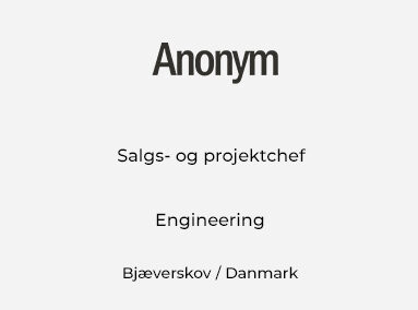 Salgs- og projektchef